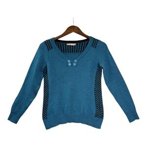 Smartwool Blue and Black Crew Neck Sweater